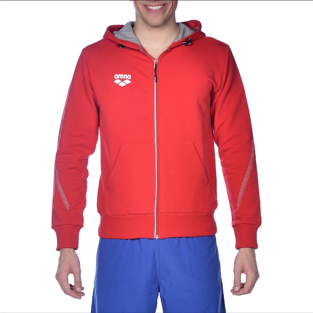 Arena Men's Red Team line Hooded Jacket